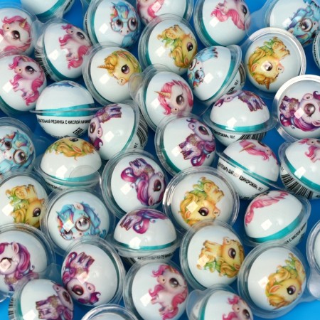 Chewing gum with sour filling “Brush Bubble! Unicorns balls ", 10 g-2