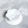 Climb "Flower N" metal per 1 candle, 9x3.5 cm, white