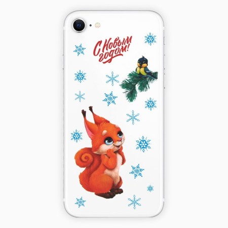 Stickers on the phone "Squirrel", 8 x 14 cm, New Year-2