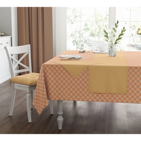 Blossom peach tablecloth, size 145x150 cm, orange color