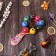 Musical instrument Marakas with balls and plates rainbow 25x13x5 cm mix
