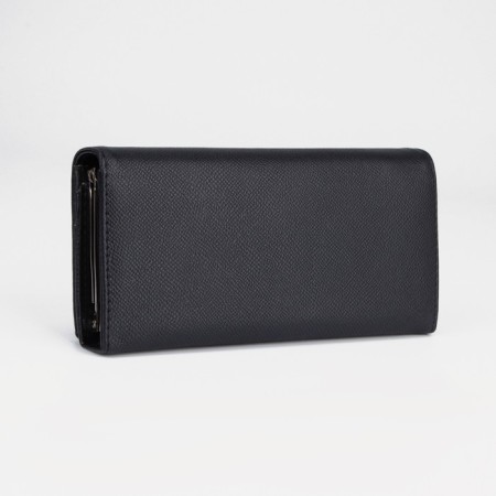 Women's wallet on magnets, black color-1
