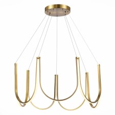 Suspension lamp ST LUCE. SL6202.203.01. Heit. 1x90 W, LED, 3000K, 3141 LM, 80x80 cm, golden color