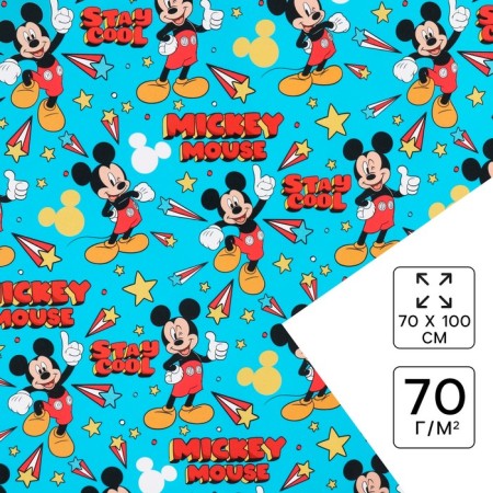 Packaging paper, 70x100 cm, Mickey Mouse
