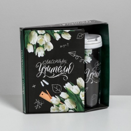 Gift set "Class Teacher": A5 Diary, 80 sheets, thermostatic 350 ml-1