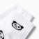 Women's socks shortened "Panda", white color, rr 23-25