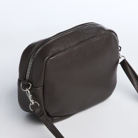 Bag Cross-Bodi with a zipper, gray color-1