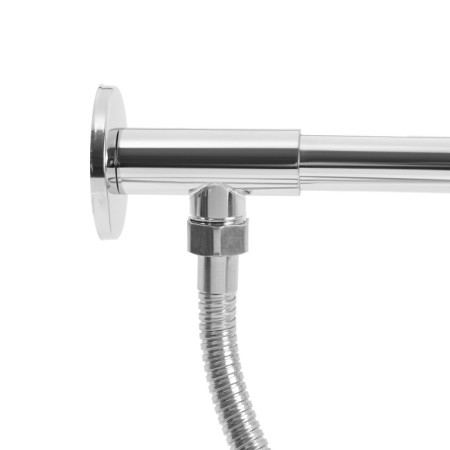 The shower system Zein Z1011, the upper shower watering can, a flexible hose, stainless steel, chrome-2