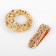 Decorative fastener, 7.5 × 4.5 cm, gold color