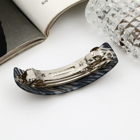 Hair hair clip "Toliman" stripes, 8 cm-1