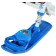 Snow-champion "Timka Sport 4-1", TS4-1/BG, with a back and a seat belt, white/blue color
