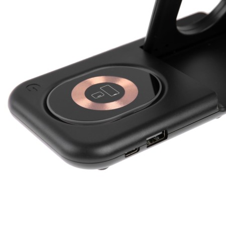 Wireless charger 3 in 1 Y36, 15 W, folding, backlight, USB, Type-C, black-7