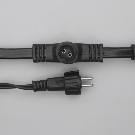 Garland "Curtain" 2 × 1.5 m, IP44, UMS, dark thread, 360 LED, Blue glow, 220 V-5