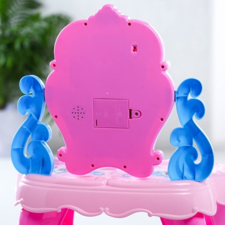 Game set "Table with a mirror", cold heart, light, sound, 14 objects, height 60 cm-4