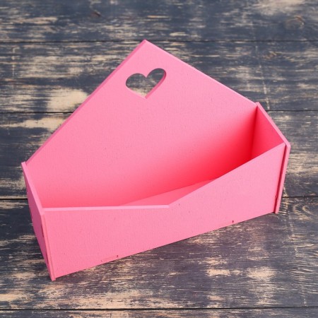 Kashpo wooden 21 × 6 × 18 cm envelope "Kind Heart", pink light give beautifully-1