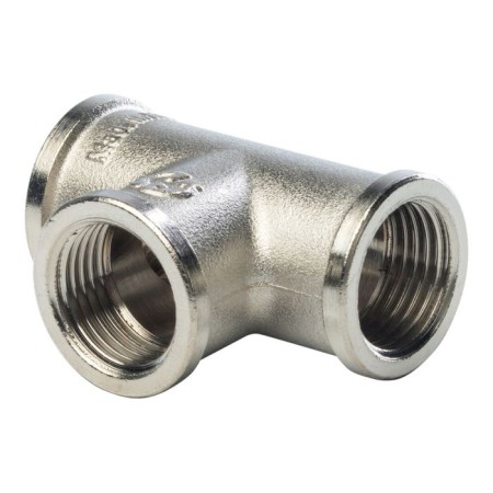 The STOUT SFT -0020-000012, 1/2 ", internal/internal thread, nickelled brass