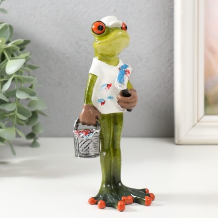 Souvenir Polystone Lak "Frog-machine" 5x6x16 cm-1