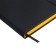 Leduced Diary A5, 140l, Cage, leatherette, elastic band, yellow cut, black