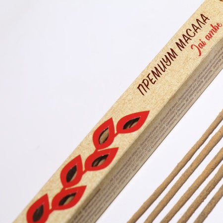 Incense "Premium Masala Jai ​​Ambet Green Tea", 20 wands in packaging-1