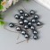 Decor for creativity "Anthracite pearl ball" d = 1.5 cm set 20 pcs 6x1.5x1.5 cm