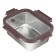 Steel lunch box with a glass cover Smart Solutions, 1.8 l, plum color