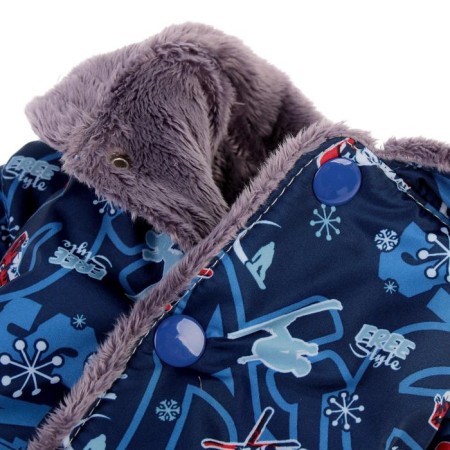 Zimovye jumpsuit for animals "Skier", S (DS 20-22, Osh 24-26, OG 32-34 cm), Mix-7