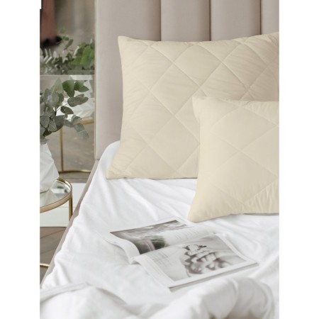 Desert Flower pillow, size 50x70 cm, camel wool, plain, beige-2