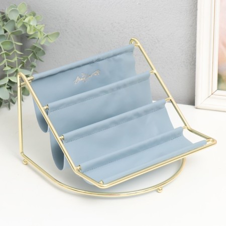Steam for trifles metal, leatherette 4 tiers "Scandy" Blue 20.5x20x14.5 cm