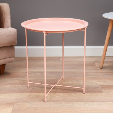 Coffee table "Grace" YS-8375SC, pink 46.8x50.5 cm-1