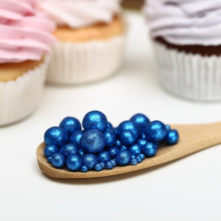 Sprinking confectionery with glitter "Brill" blue 50 g-1