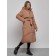 Coat insulated winter female, size 48, brown color