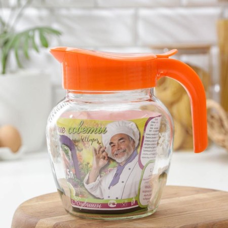 Amphora jug "mandarin", 1.5 l, with a lid-4