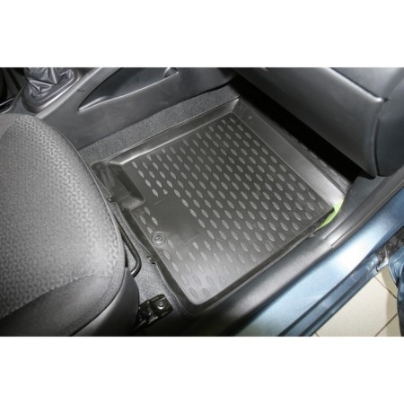 3D mats in Kia Rio Salon, 2011-2014, 2014-2016, 4 pcs. (polyurethane)-1