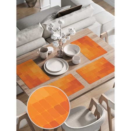 A set of napkins for setting the table "Geometric patterns", rectangular, rounded edges, size 30x46 cm, 4 pcs-1