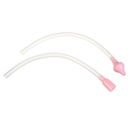 Nasal aspirator with a diverted pipe "Owl", pink color-5