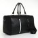 Road bag with a zipper, a suitcase holder, a long belt, black color