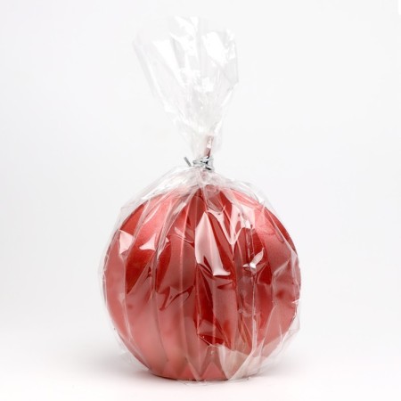 Figure candle "Faced ball", 6.5x6.5 cm, red-3