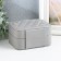 Casket to the leatherette for jewelry "Stygian matte" gray 12x10x6.3 cm