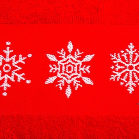 New Year's towel Taurus "Snowflakes" 30x60 cm, 100% cotton, 360g/m2-2