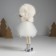 Interior doll "Angel in a furry hat and fur coat" 5.5x8.8x18 cm