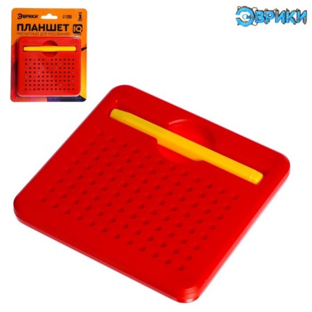 Magnetic tablet for drawing, 96 holes, red