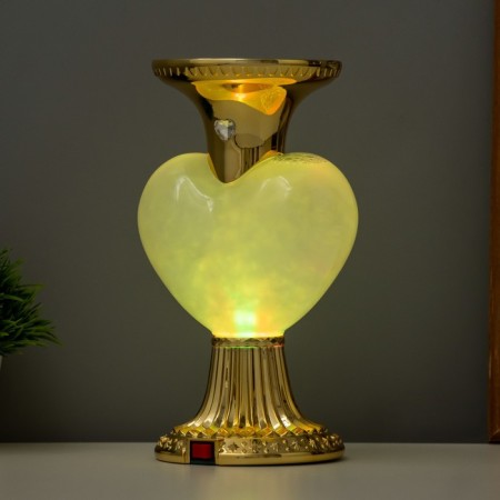 Lava-lamp "Heart" LED 2W from batteries 3haa gold 12.5x10x20.5 cm-3