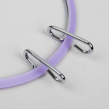 Schools for embroidery, with a metal fastener, d = 17.5 cm, lilac color-2