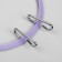 Schools for embroidery, with a metal fastener, d = 17.5 cm, lilac color