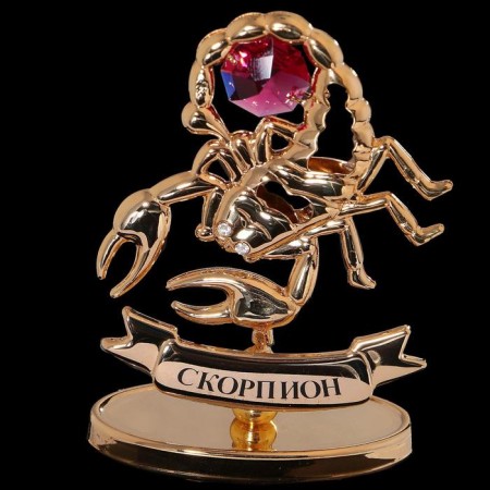 Souvenir Zodiac sign "Scorpio", 7 × 2.3 × 9 cm, with a crystal