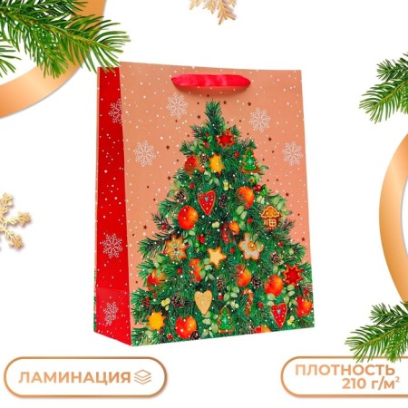New Year. Gift package "Big Christmas tree", 33 x 42.5 x 15 cm.