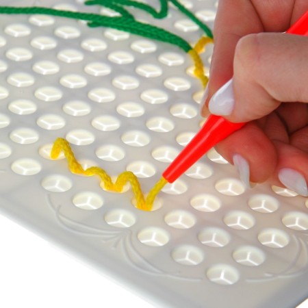 The lace tablet "Favorite Heroes", a handle for a lace, according to Montessori Methods-1