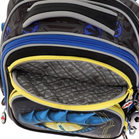 Frame backpack 35 x 28 x 15 cm, Across 178, filling: bag, pencil case, blue ACR22-178-2-10