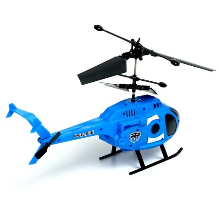The radio -controlled “police” helicopter, blue color-2