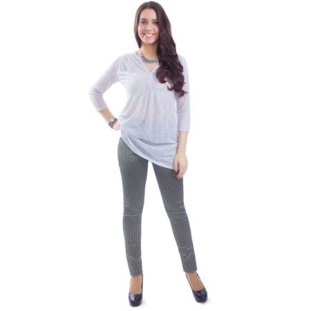Female trousers, size 42, silver color